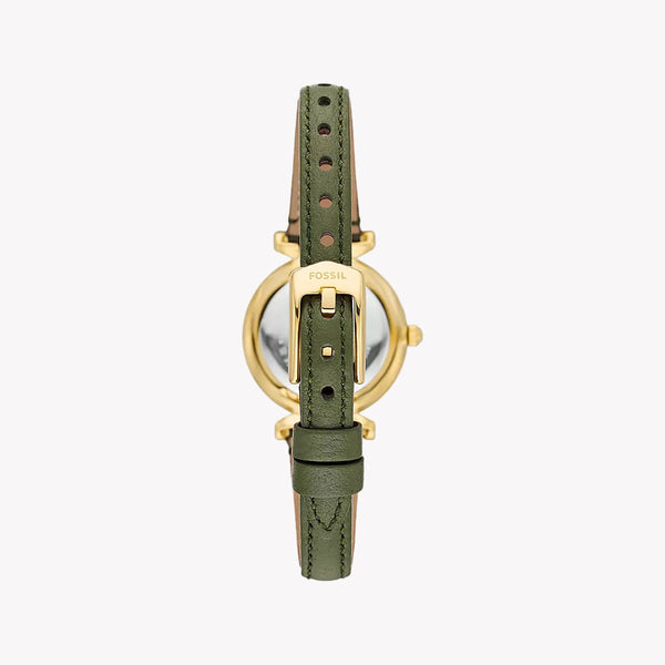 Fossil Women's Green Leather & Gold Stainless Steel Watch Es5298 by i-watch