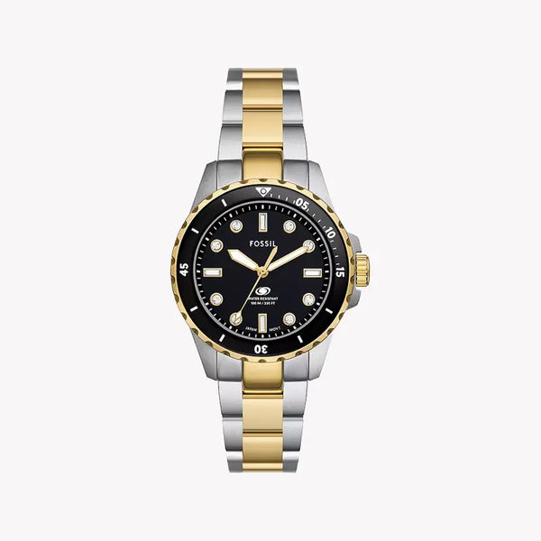 Fossil Women's Silver & Gold Watch, Black Dial | Es5349 by i-watch