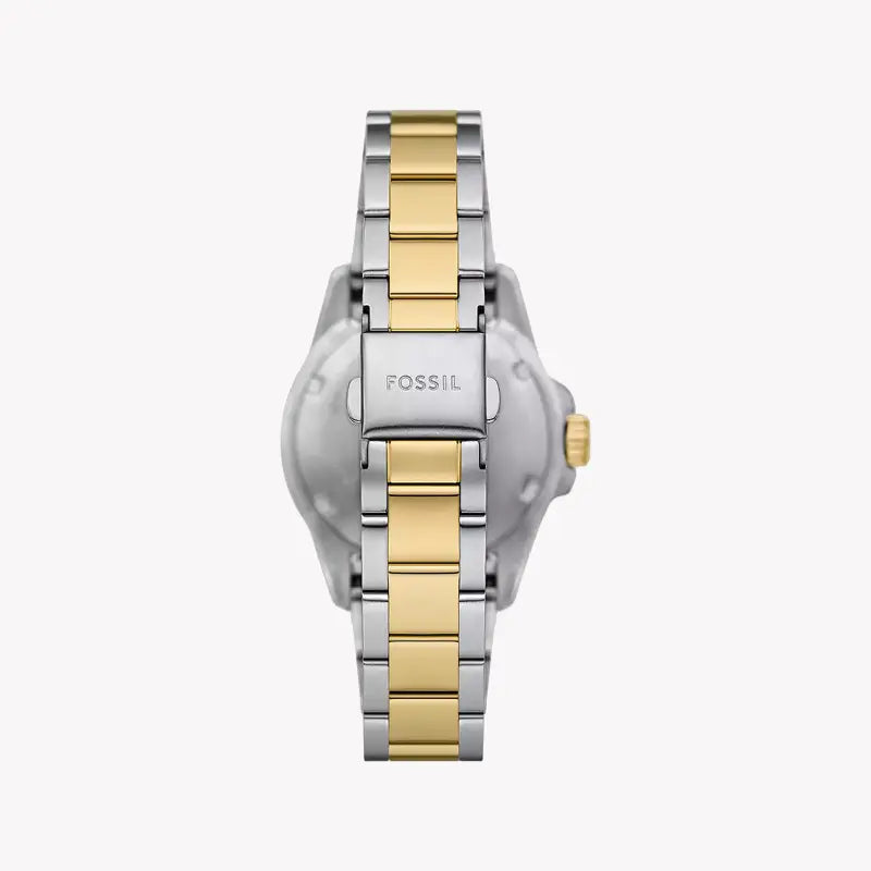 Fossil Women's Silver & Gold Watch, Black Dial | Es5349