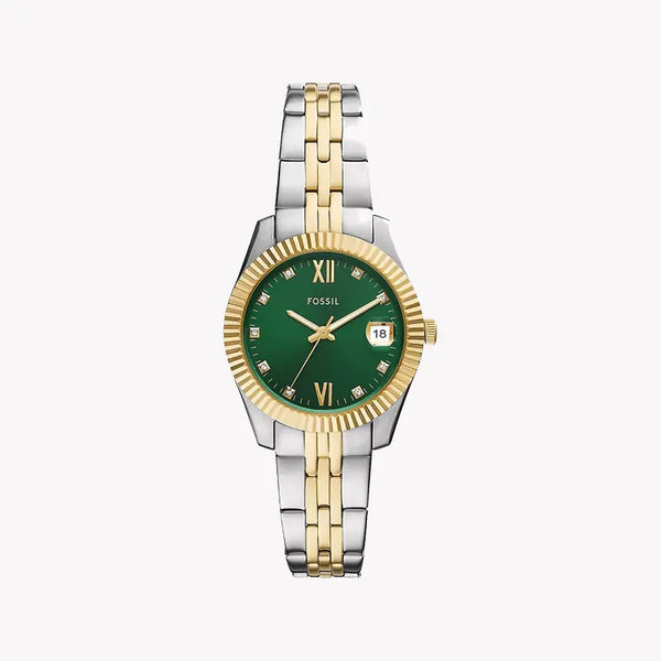 Fossil Women's Silver & Gold Watch, Green Dial | Es5388 by i-watch
