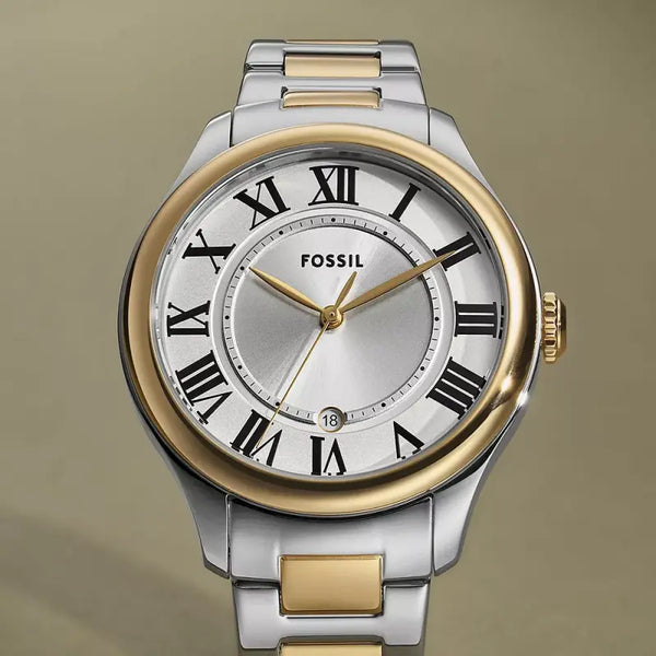 Fossil Women's Silver & Gold Watch, Stainless Steel | Es5396 by i-watch