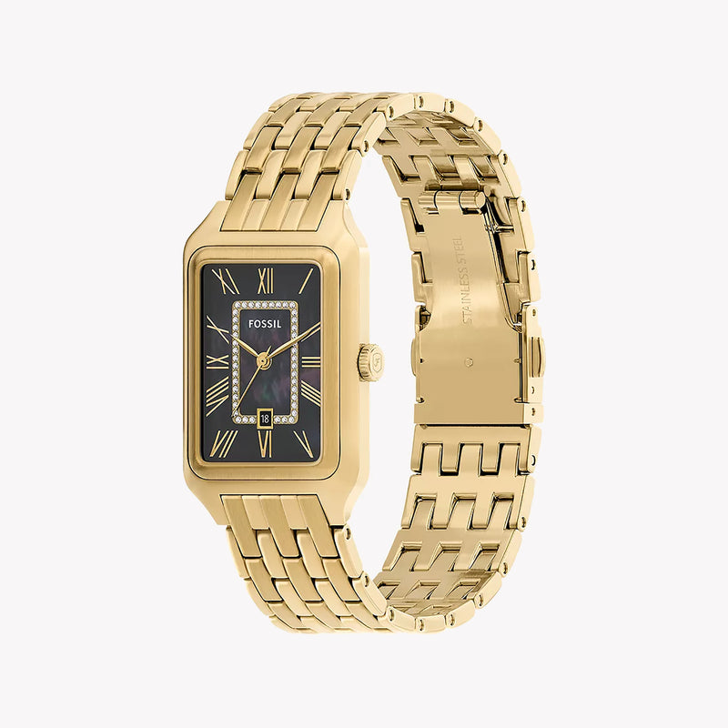 Raquel Three-Hand Date Gold-Tone Stainless Steel Watch