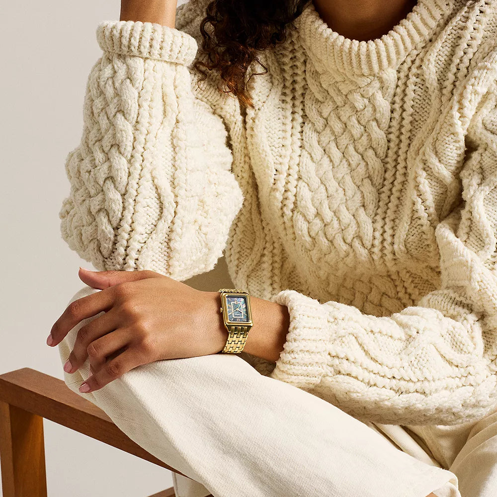 Raquel Three-Hand Date Gold-Tone Stainless Steel Watch