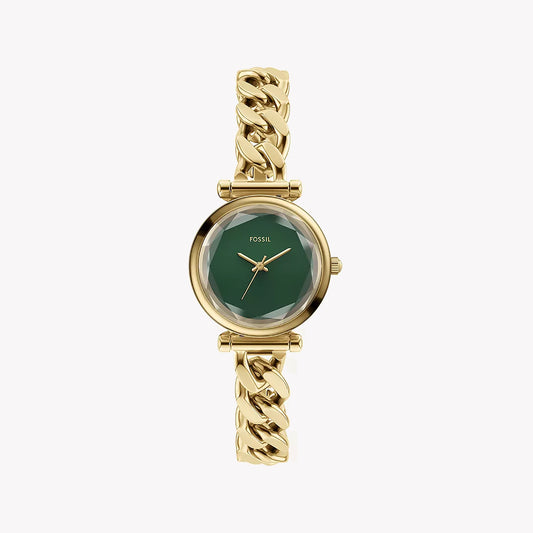 FOSSIL Women's Gold & Green Stainless Steel Watch ES5441