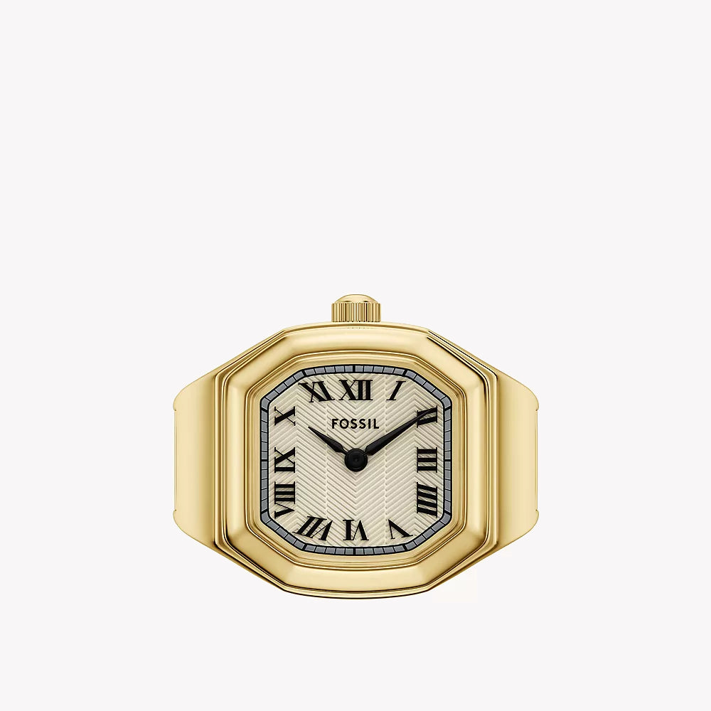 Harlow Watch Ring Two-Hand Gold-Tone Stainless Steel Watch