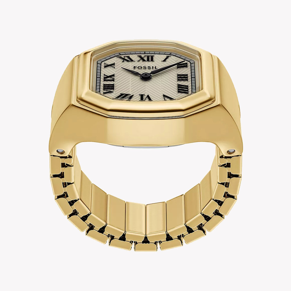 Harlow Watch Ring Two-Hand Gold-Tone Stainless Steel Watch