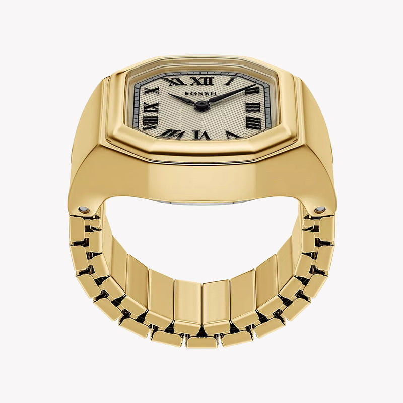 Harlow Watch Ring Two-Hand Gold-Tone Stainless Steel Watch