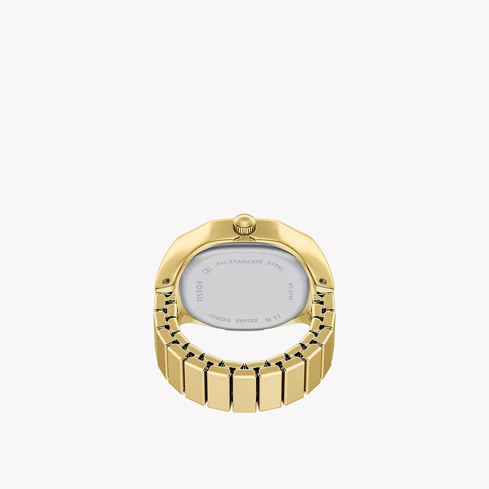 Harlow Watch Ring Two-Hand Gold-Tone Stainless Steel Watch