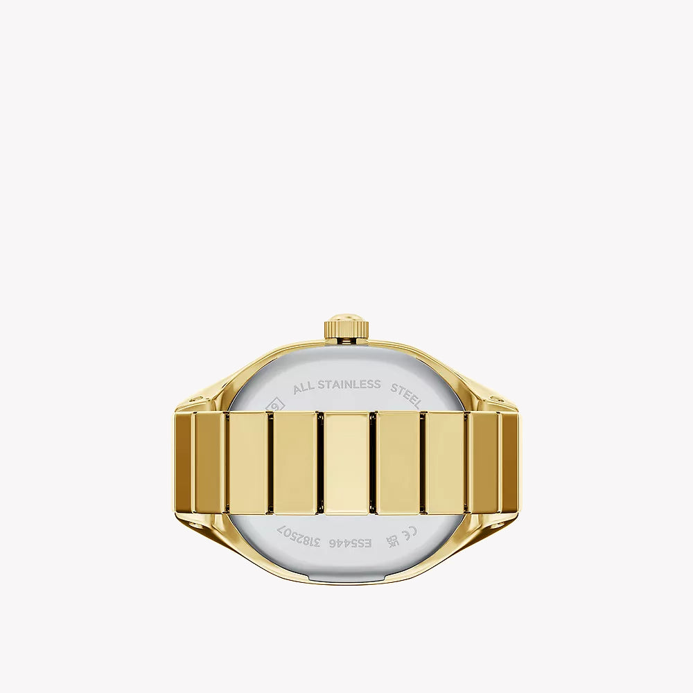 Harlow Watch Ring Two-Hand Gold-Tone Stainless Steel Watch