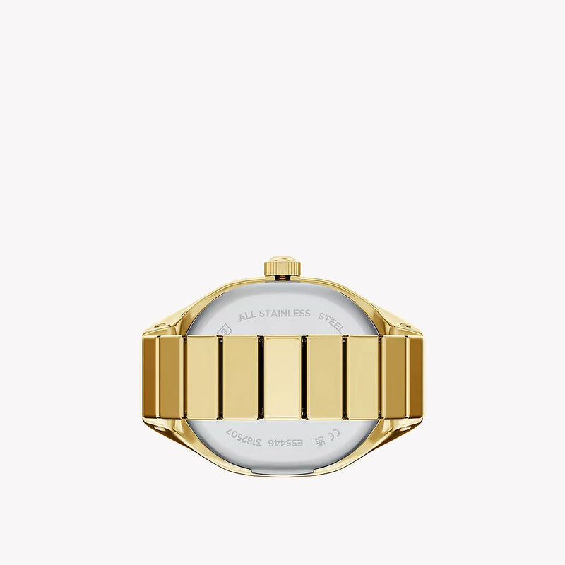Harlow Watch Ring Two-Hand Gold-Tone Stainless Steel Watch