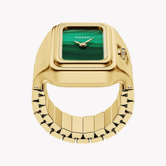 Fossil Raquel Watch Ring Two-Hand Gold-Tone Stainless Steel Watch