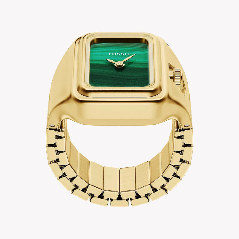 Fossil Raquel Watch Ring Two-Hand Gold-Tone Stainless Steel Watch