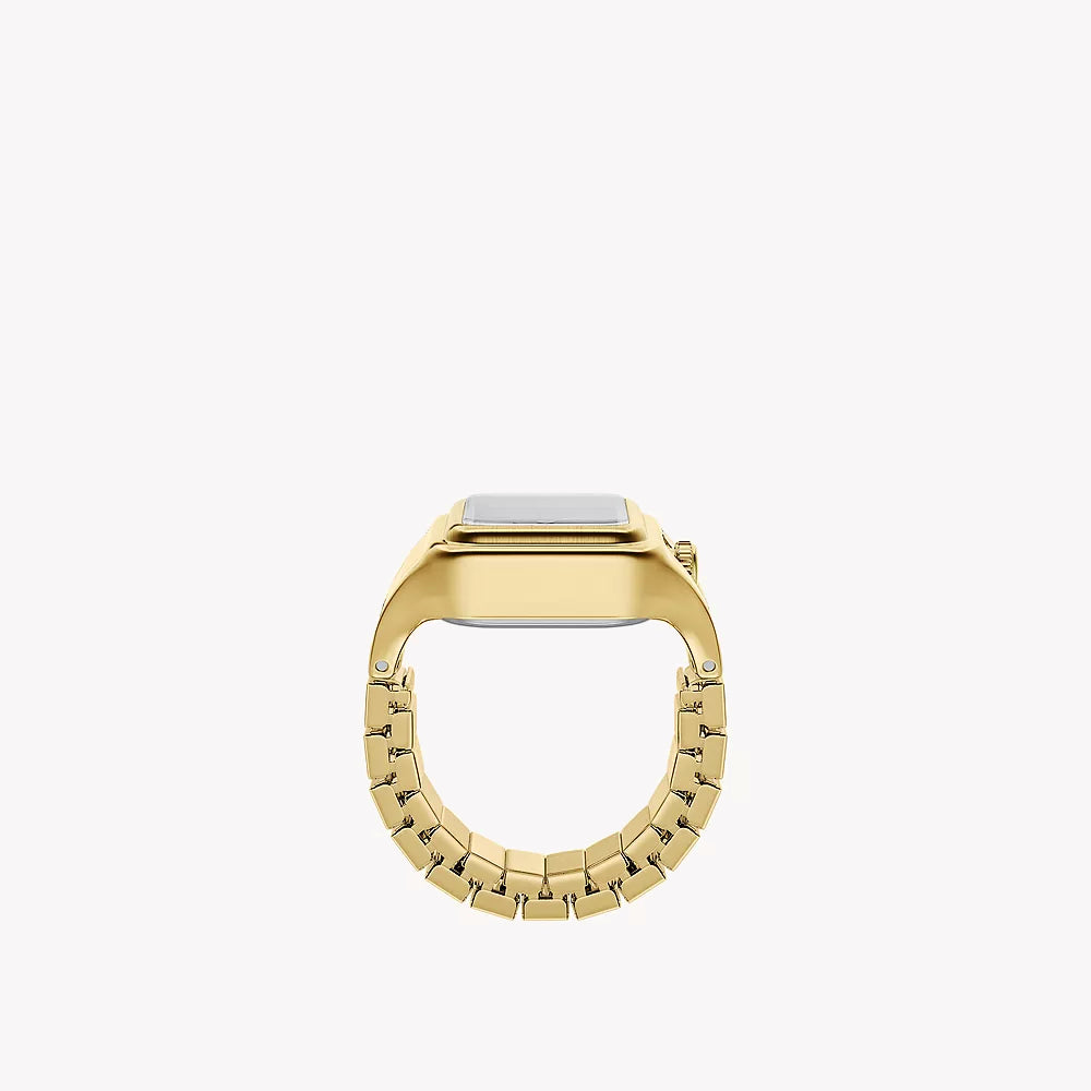 Fossil Raquel Watch Ring Two-Hand Gold-Tone Stainless Steel Watch