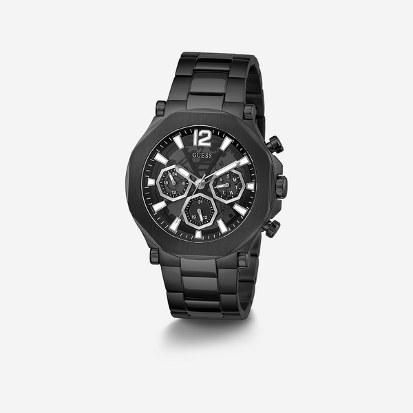Guess Men's Black Stainless Steel Watch, Black Dial | Gw0539g3 by i-watch