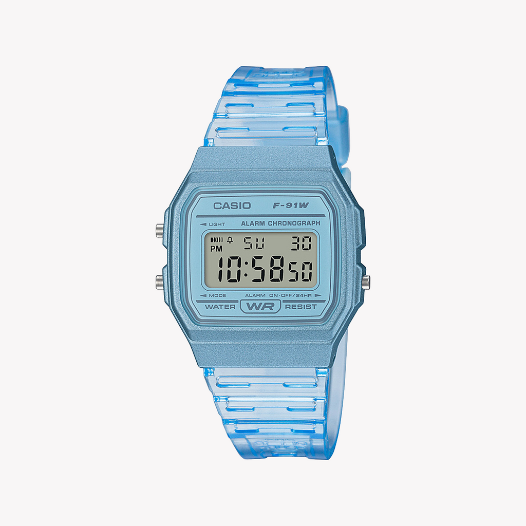 CASIO Unisex Blue Resin Digital Watch | F-91WS-2EF