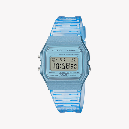 CASIO Unisex Blue Resin Digital Watch | F-91WS-2EF