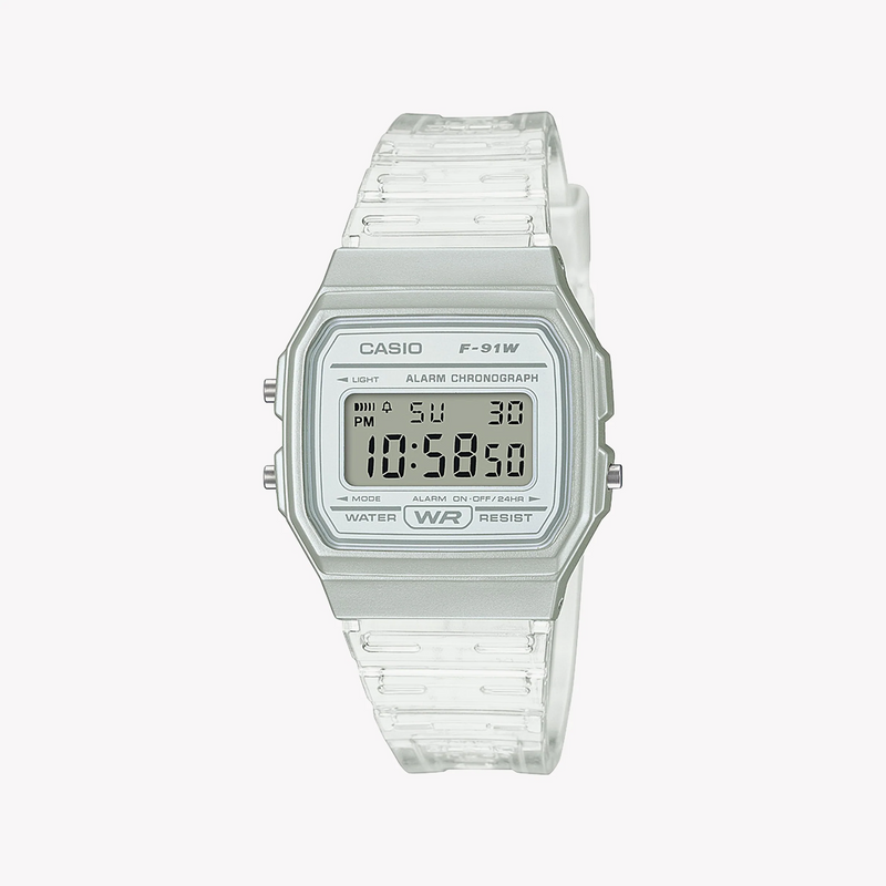 Casio Unisex White Resin Watch, Sleek Design | F-91ws-7df by i-watch