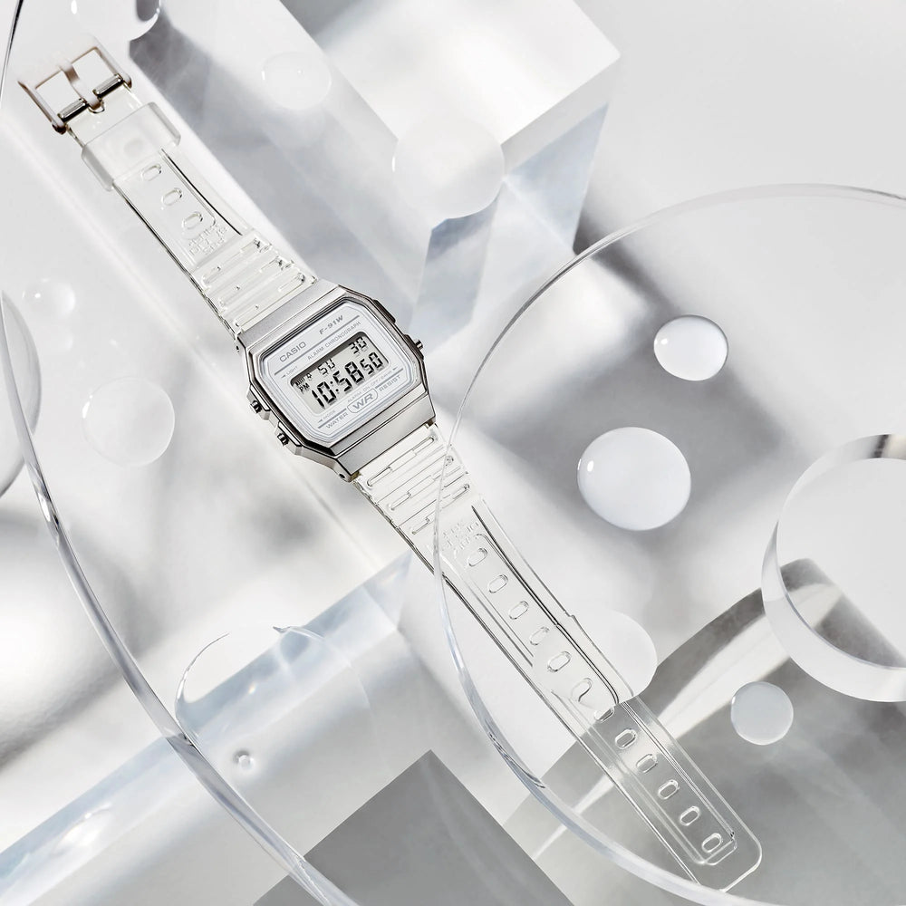 Casio Unisex White Resin Watch, Sleek Design | F-91ws-7df by i-watch