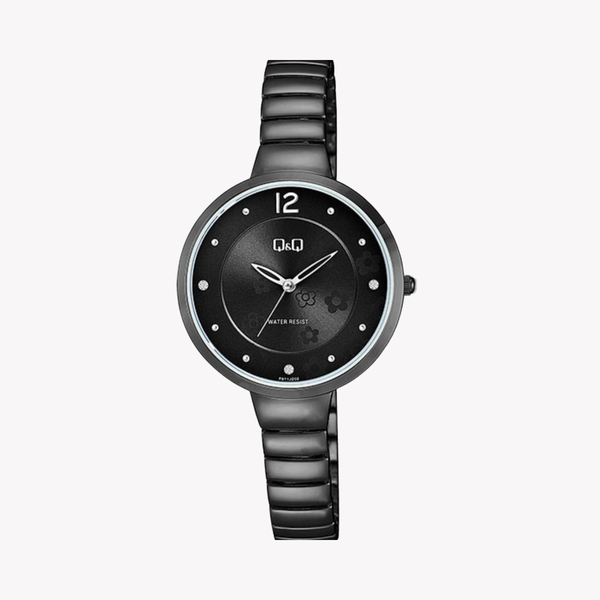 Q&Q Women's Black Watch, Black Dial | F611J412Y
