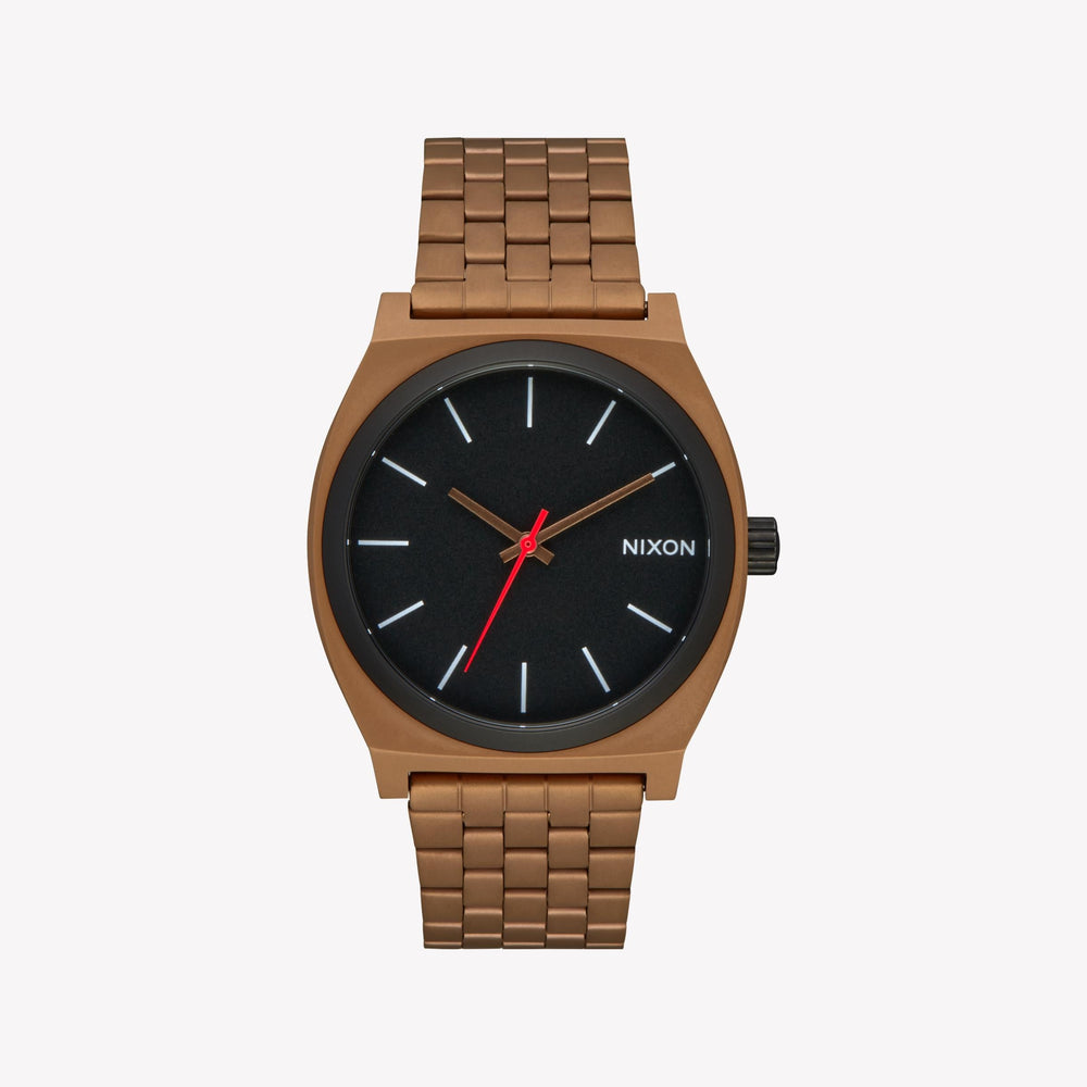 Nixon Men's Black Stainless Steel Watch, Brown Band | A045-5145 by i-watch