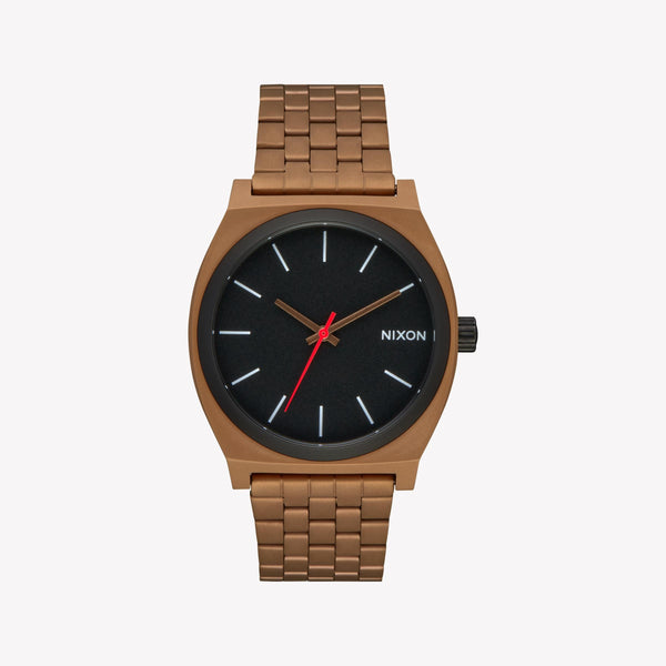 Nixon Men's Black Stainless Steel Watch, Brown Band | A045-5145 by i-watch