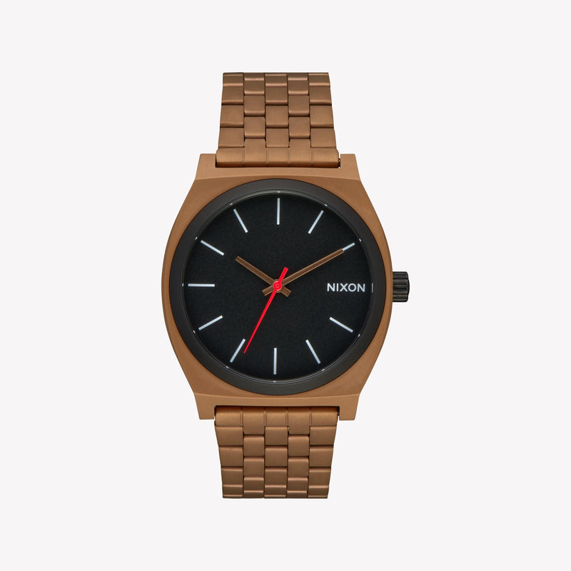 Nixon Men's Black Stainless Steel Watch, Brown Band | A045-5145 by i-watch