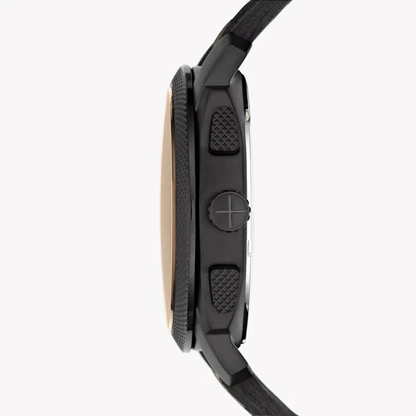 Fossil Men's Black Stainless Steel, Dark Brown Dial | Fs4656 by i-watch