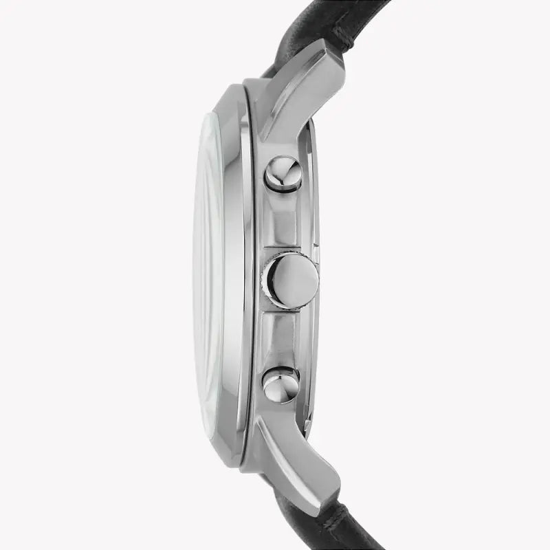 Fossil Men's Silver Watch, Black Dial | Fs4812