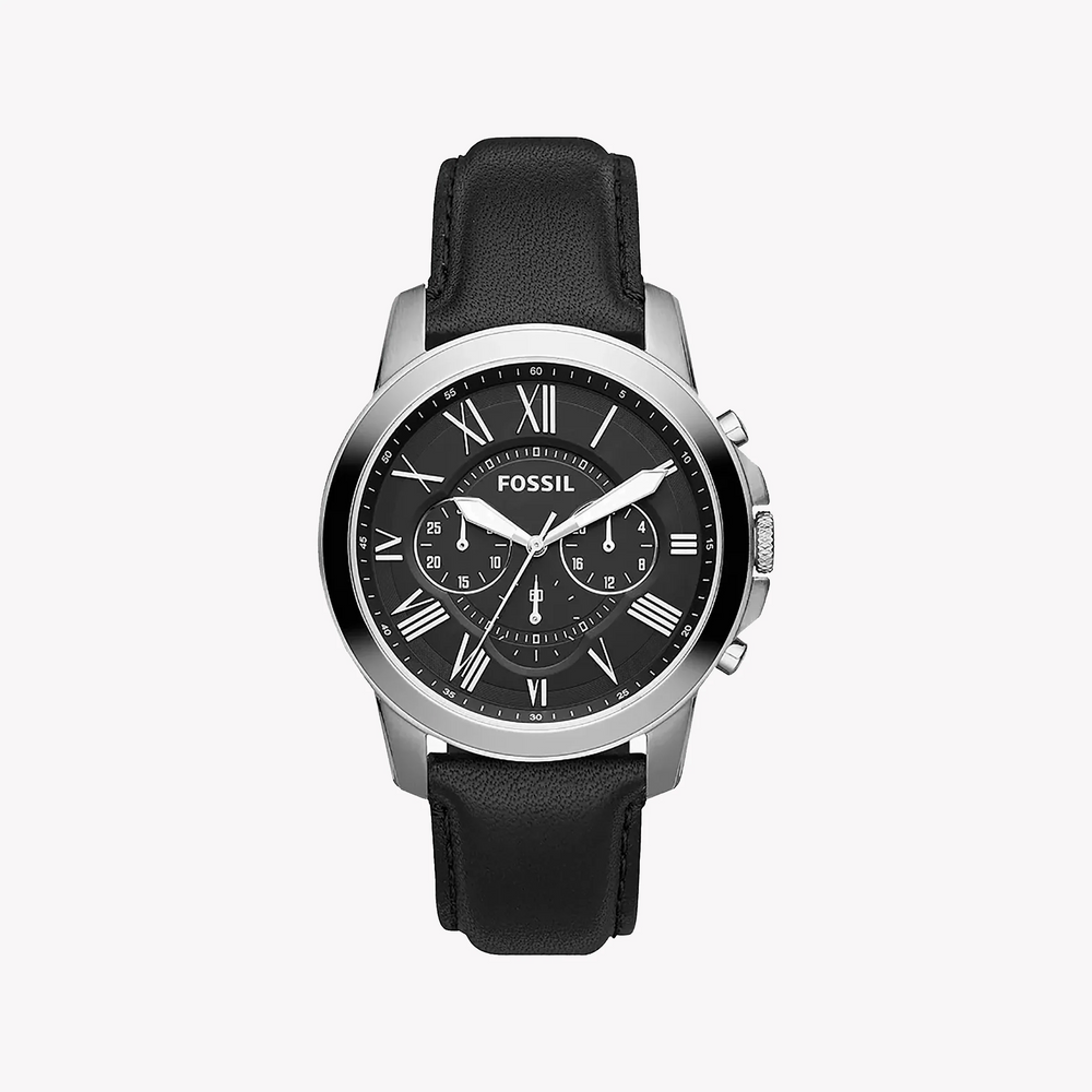 Fossil Men's Silver Watch, Black Dial | Fs4812 by i-watch