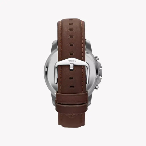 Fossil Men's Silver Watch, Brown Leather Band | Fs4813 by i-watch