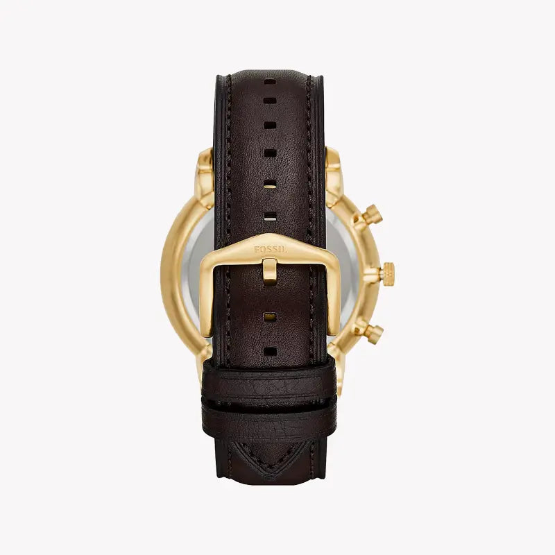 Fossil Men's Gold Stainless Steel, Dark Brown Leather | Fs5763 by i-watch