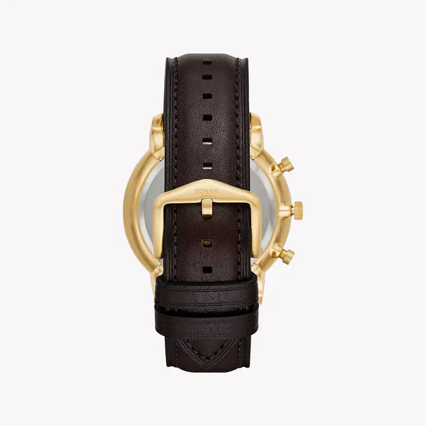 Fossil Men's Gold Stainless Steel, Dark Brown Leather | Fs5763 by i-watch
