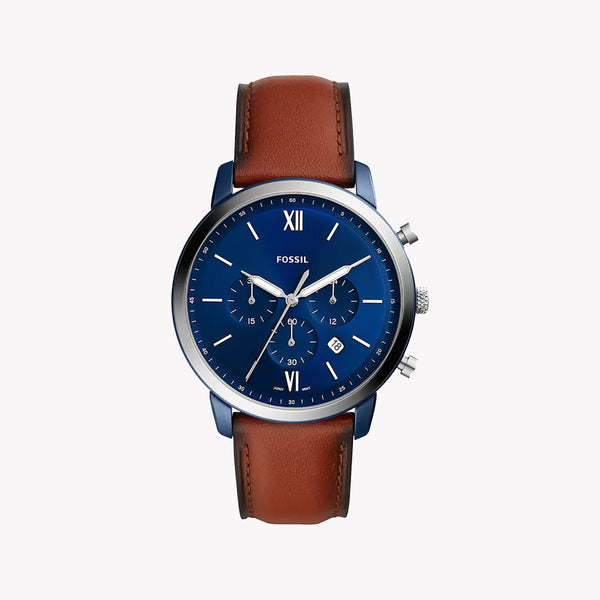 Fossil Men's Silver Stainless Steel, Brown Leather | Fs5791 by i-watch
