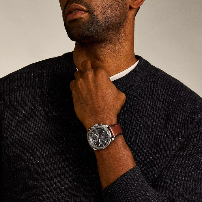 Bronson Chronograph Brown LiteHide™ Leather Watch