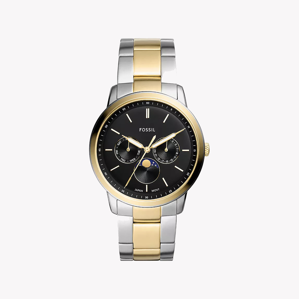 Fossil Men's Silver/Gold Stainless Watch | Fs5906