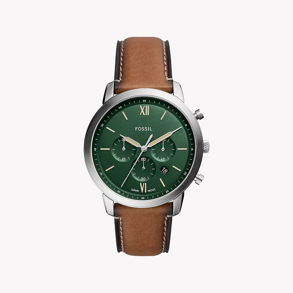 Fossil Men's Silver Stainless Steel, Brown Leather | Fs5963 by i-watch