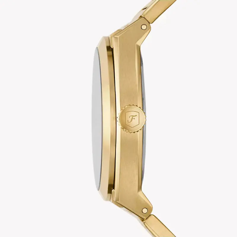 Fossil Men's Gold Stainless Steel Watch, Gold Dial | Fs5965