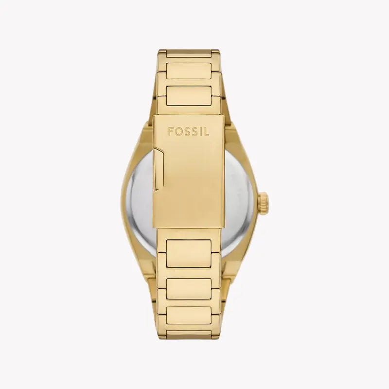Fossil Men's Gold Stainless Steel Watch, Gold Dial | Fs5965