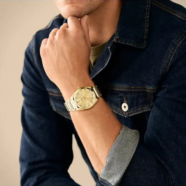 Fossil Men's Gold Stainless Steel Watch, Gold Dial | Fs5965 by i-watch