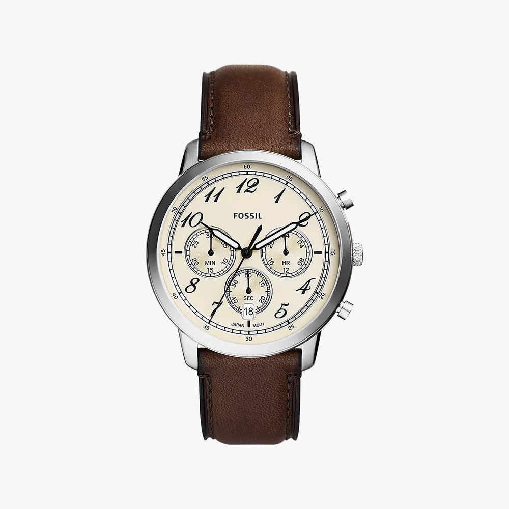 Fossil Men's Stainless Steel/Leather Watch | Fs6022 by i-watch