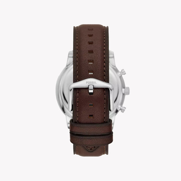 Fossil Men's Silver/Brown Leather Watch | Fs6024 by i-watch