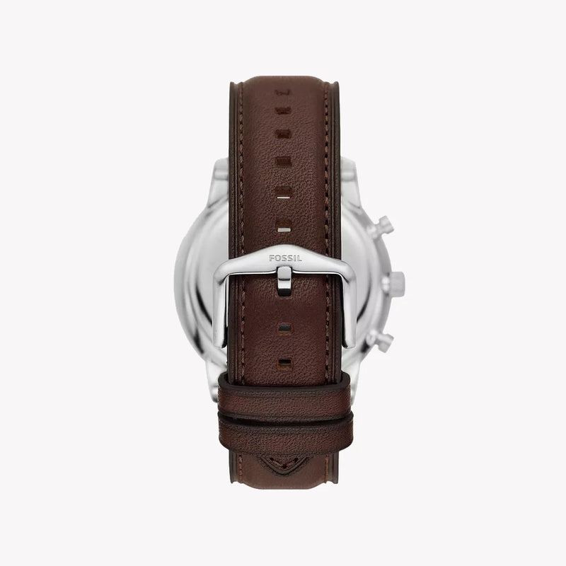 Fossil Men's Silver/Brown Leather Watch | Fs6024 by i-watch