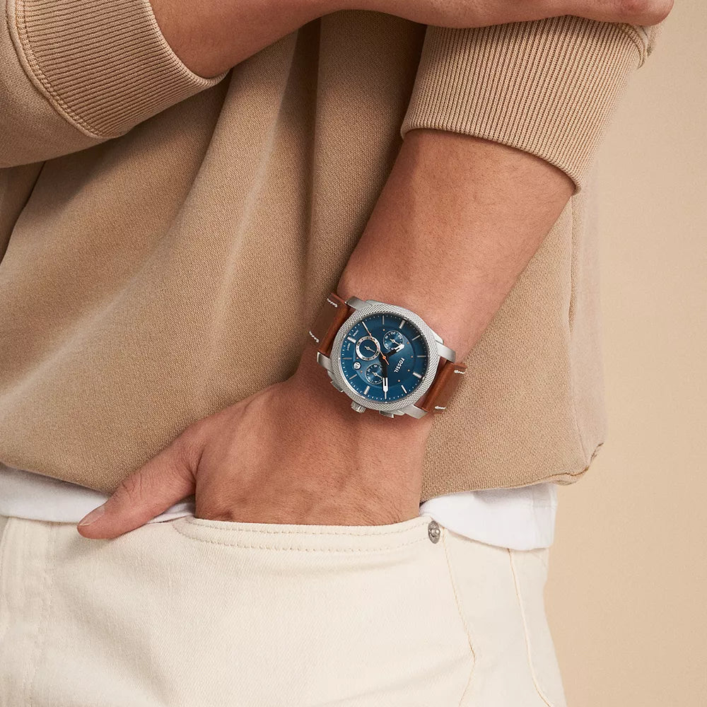 Fossil Men's Stainless Steel, Leather | Fs6059 Watch