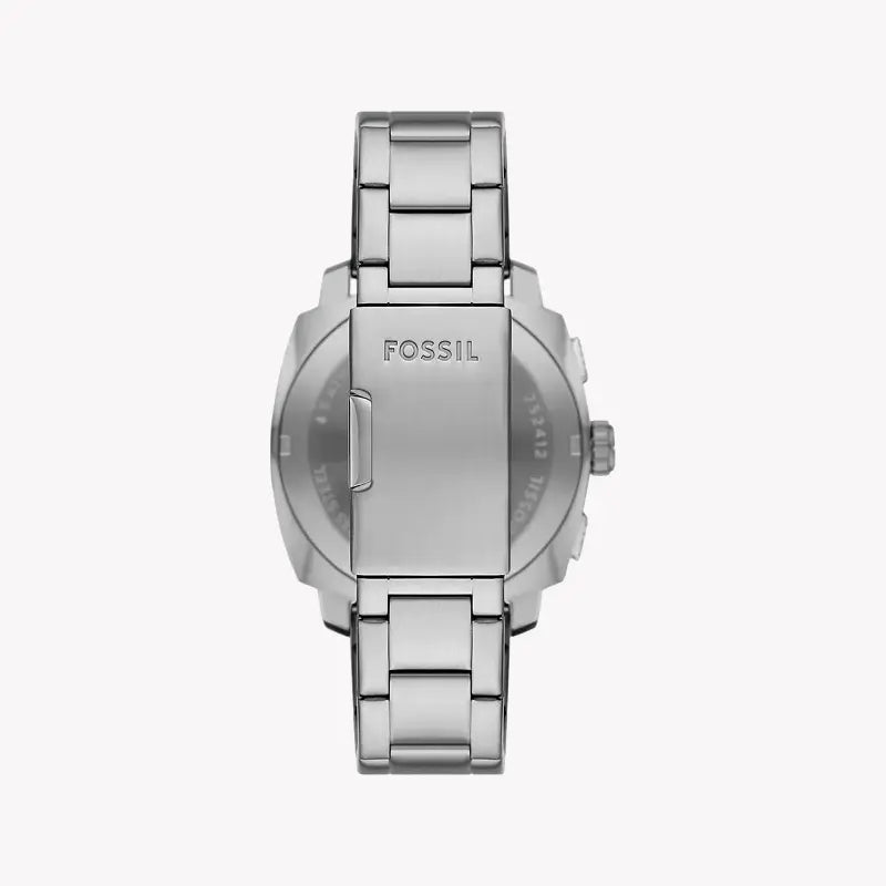Fossil Men's Silver Watch, Black Dial | Fs6095