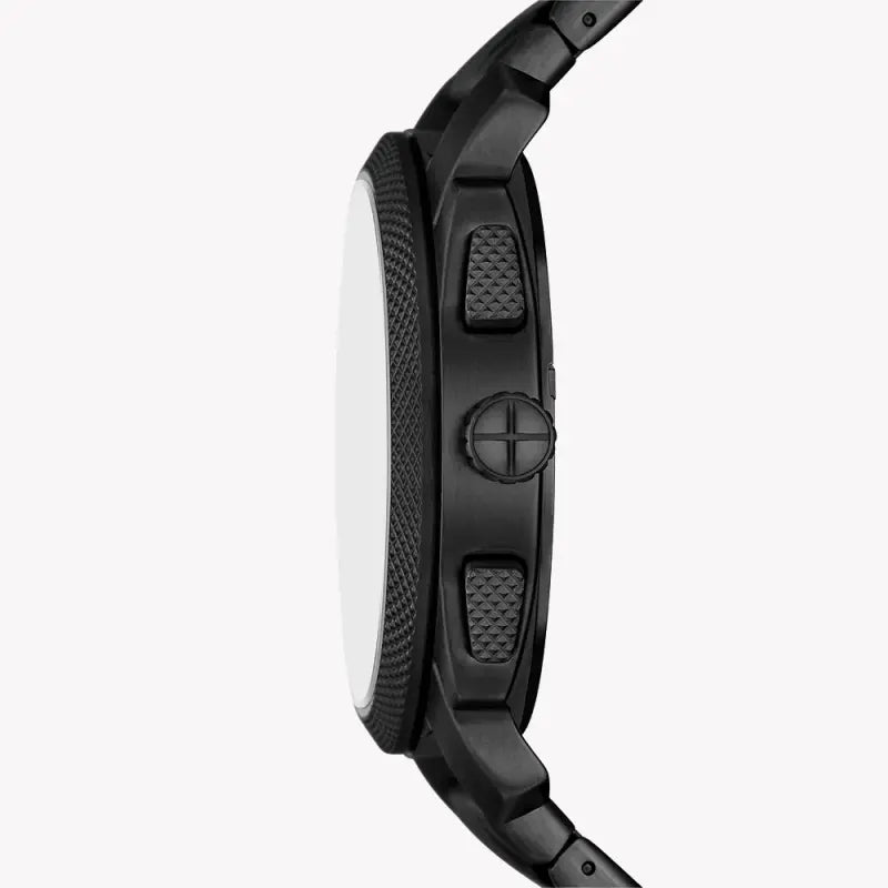 Fossil Men's Black Stainless Steel Watch, Brown Dial | Fs6097