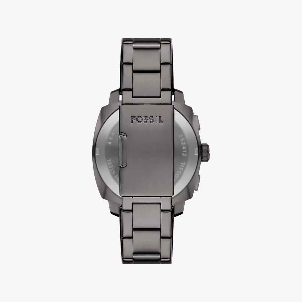 Fossil Men's Grey Stainless Steel Watch, Black Dial | Fs6098