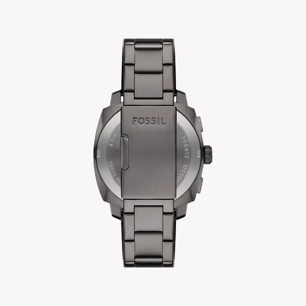 Fossil Men's Grey Stainless Steel Watch, Black Dial | Fs6098