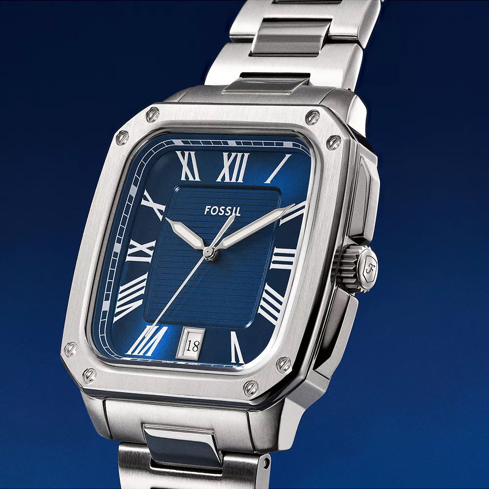 Fossil Men's Crosby Three-Hand Date Stainless Steel Watch FS6121