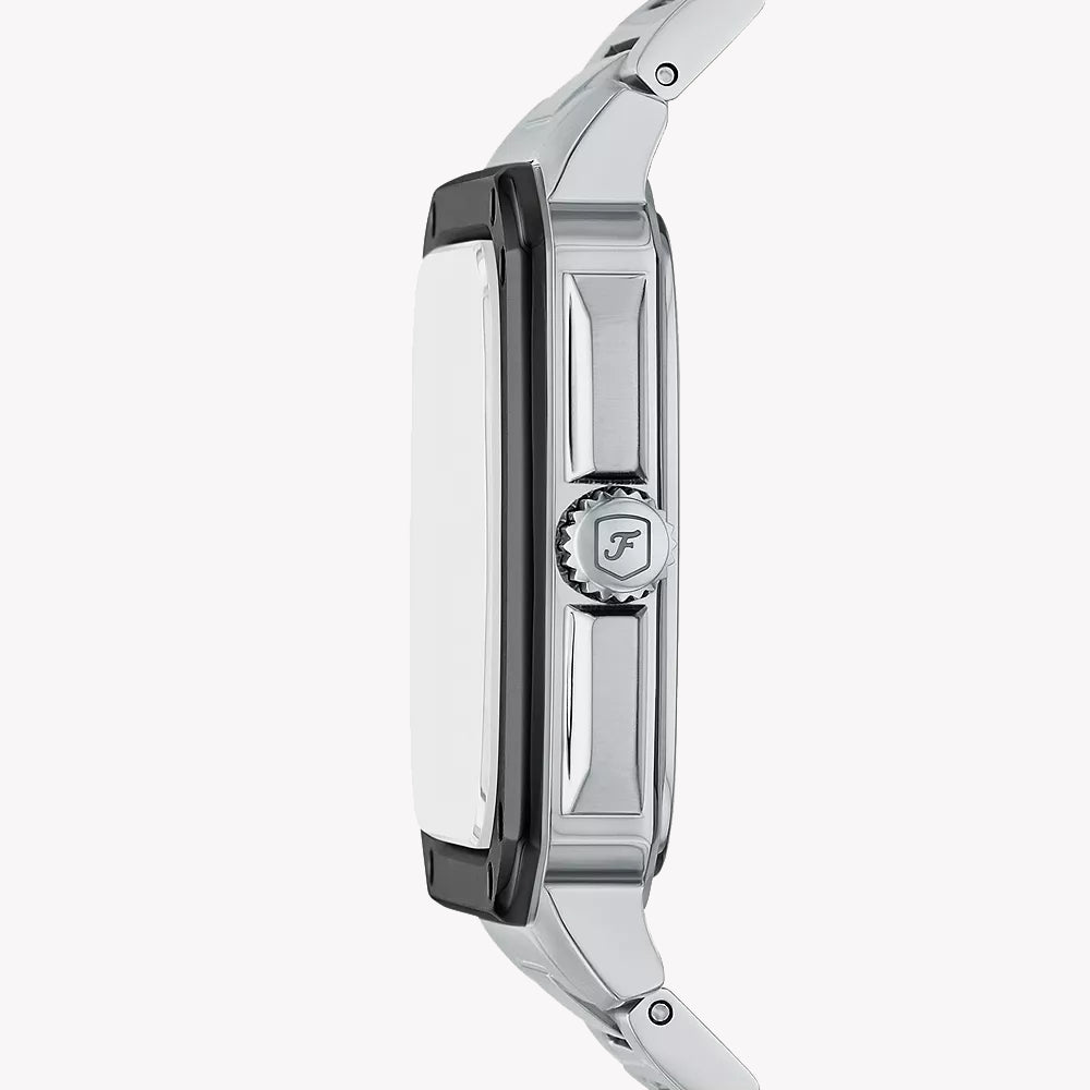 Fossil Men's Black/Silver Stainless Steel Watch | Fs6122