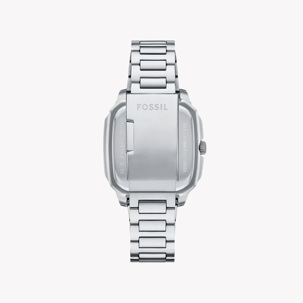 Fossil Men's Black/Silver Stainless Steel Watch | Fs6122